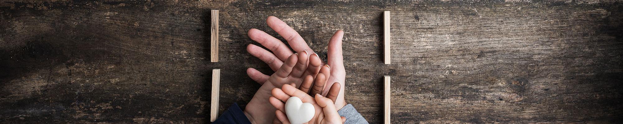 Conceptual image of family love, togetherness and safety